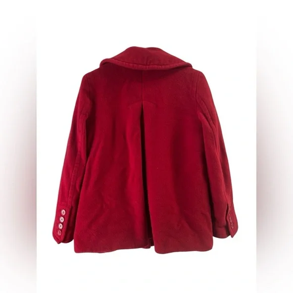 Talbots red wool blend collared jacket - Picture 4 of 6